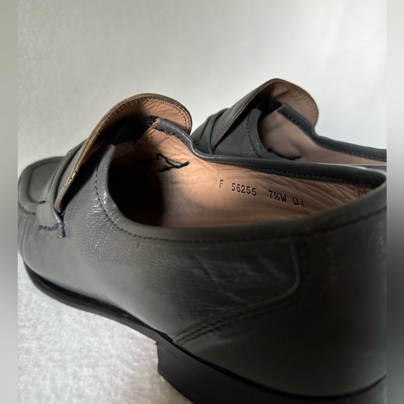 Freeman Size 7 1/2 Gray Leather Mens Dress Shoes - Picture 7 of 16